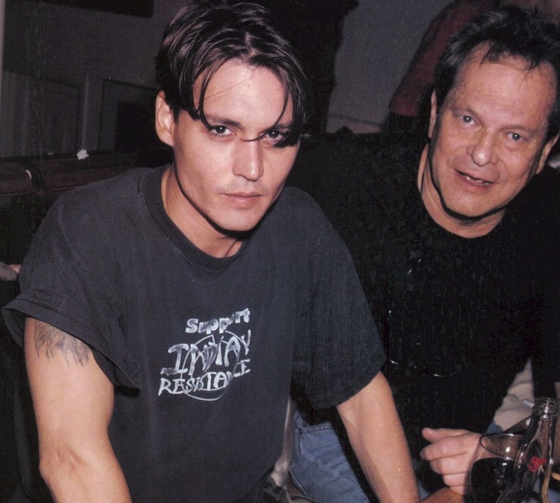 O ator Johnny Depp e o python Terry Gilliam