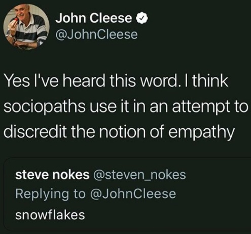 John Cleese foi ofendido por um seguidor da direita